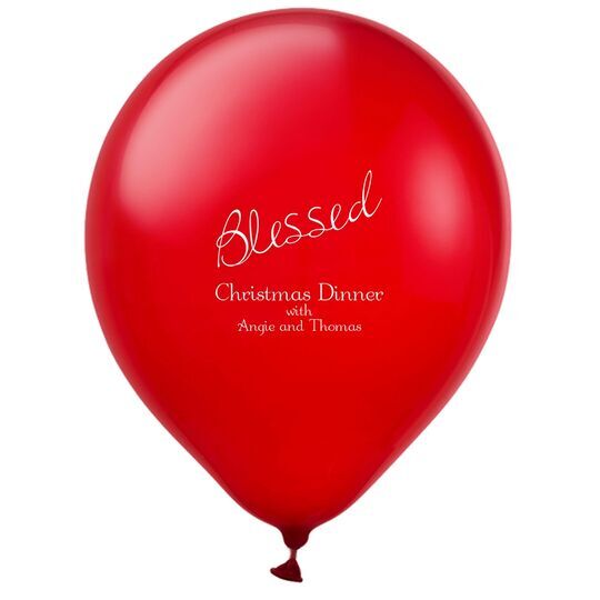 Expressive Script Blessed Latex Balloons